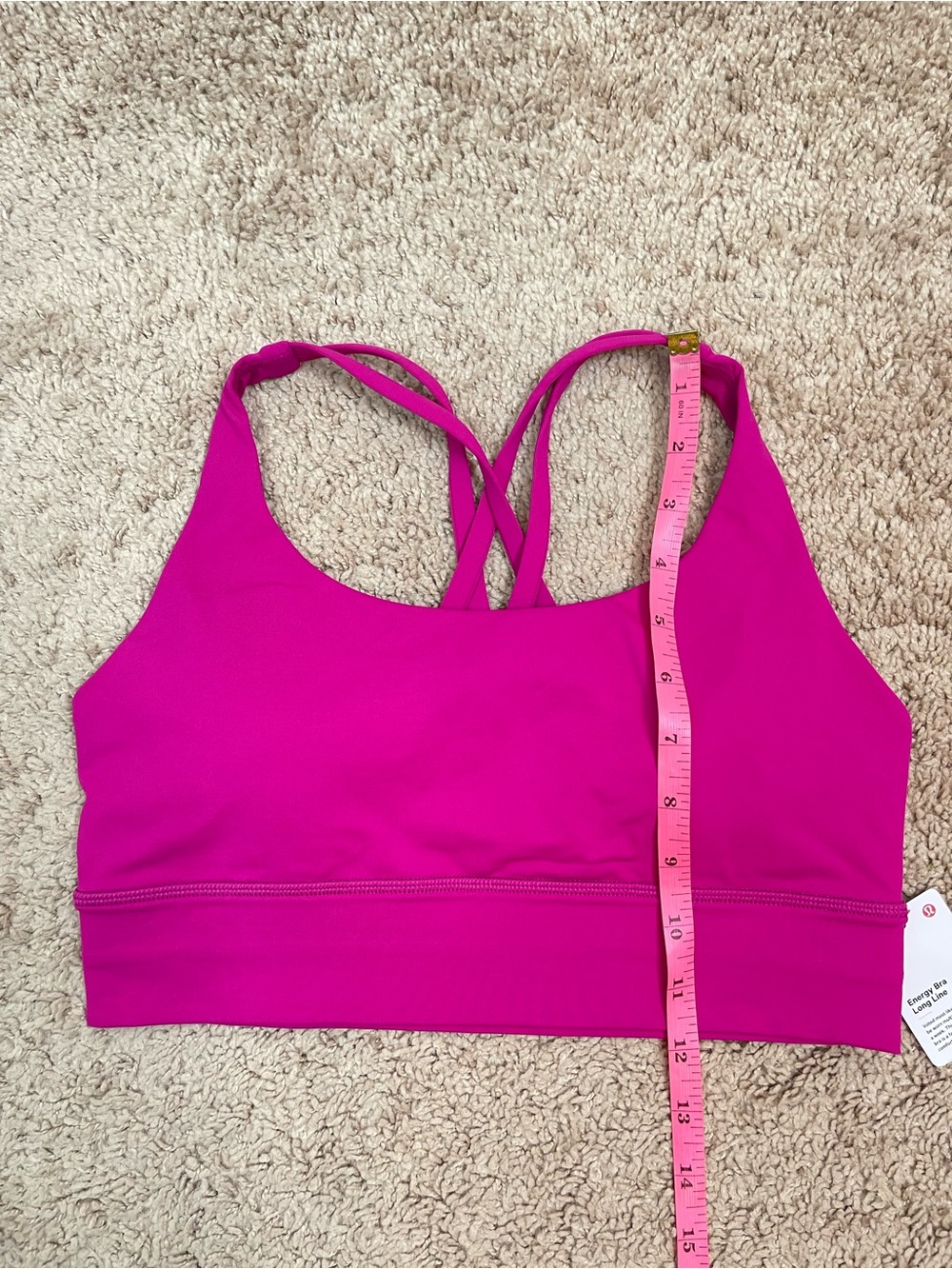 NWT Lululemon Energy Bra Long Line Medium Support Size 8 in Ripened Raspberry - Picture 13 of 14
